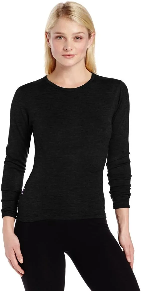 100% Merino Wool - Women's Midweight Base Layer - Long Sleeve Crew