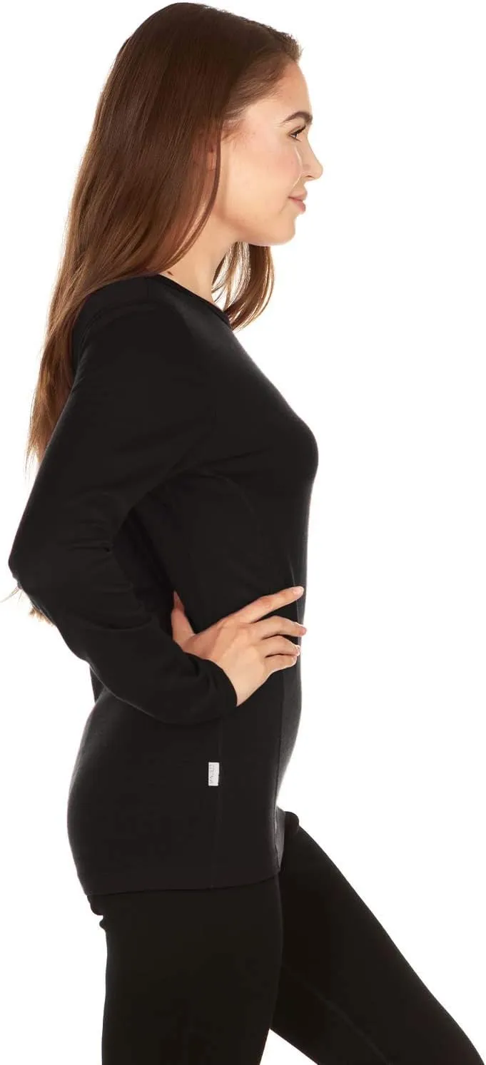 100% Merino Wool - Women's Midweight Base Layer - Long Sleeve Crew