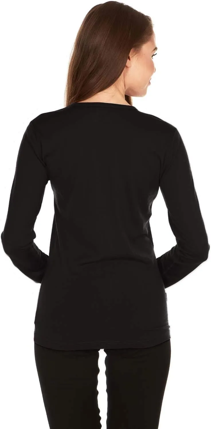 100% Merino Wool - Women's Midweight Base Layer - Long Sleeve Crew