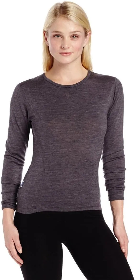 100% Merino Wool - Women's Midweight Base Layer - Long Sleeve Crew