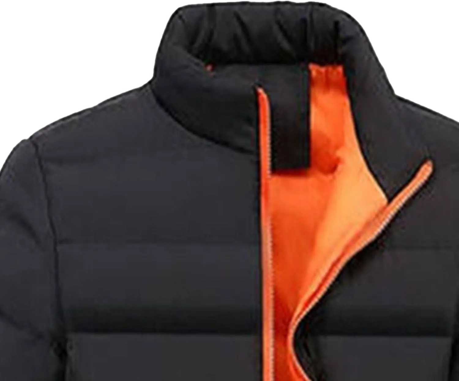 2 Pack Men's Winter Down Coats Quilted Thicken Puffer Jacket Lightweight Warm Windproof Padded Coat Outerwear