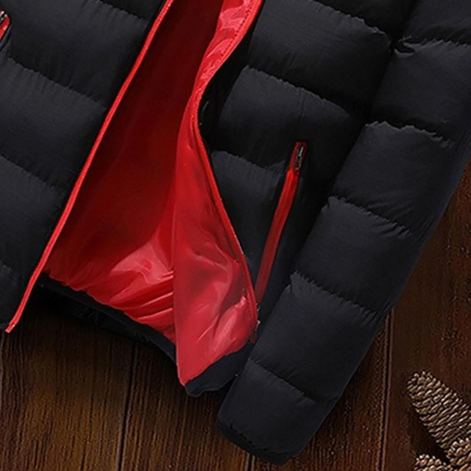2 Pack Men's Winter Down Coats Quilted Thicken Puffer Jacket Lightweight Warm Windproof Padded Coat Outerwear