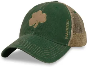 Armed Forces Gear Marines Shamrock Trucker Hat (Green)
