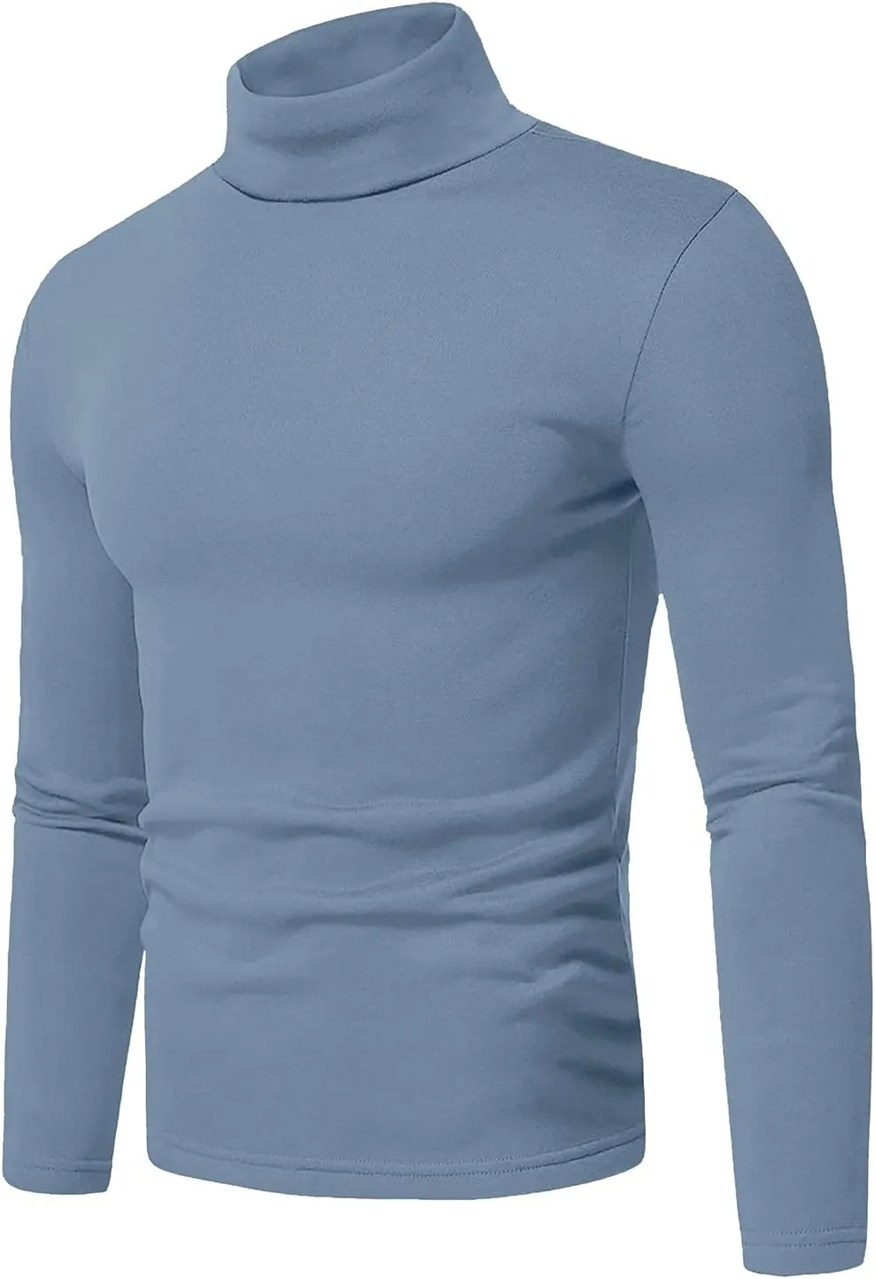 Askdeer Men's Turtleneck Long Sleeve Shirts Thermal Underwear Tops Basic Pullover Sweater Tees