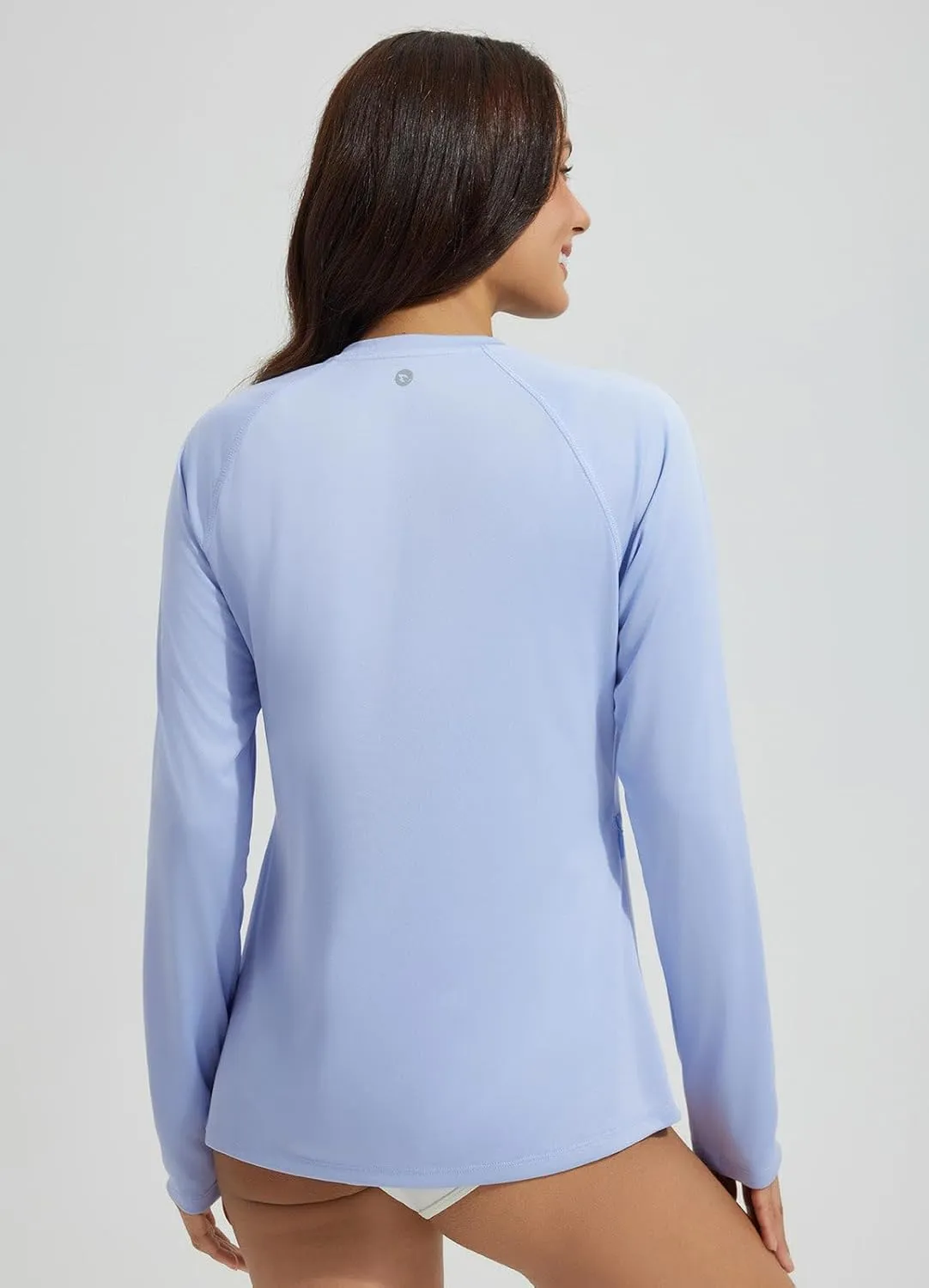 baleaf Women's 1/4 Zip Rash Guard Swim Shirts with Zipper Pocket UPF 50  Long Sleeve Sun Protection Swimsuit Tops