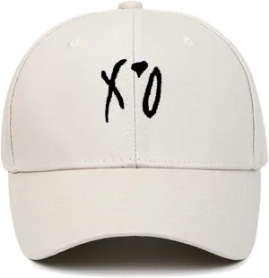 Baseball Cap, Hip Hop Stylish Trucker Hat for Men & Women, XO Embroidered Adjustable Streetwear Cap for Casual & Outdoor Wear