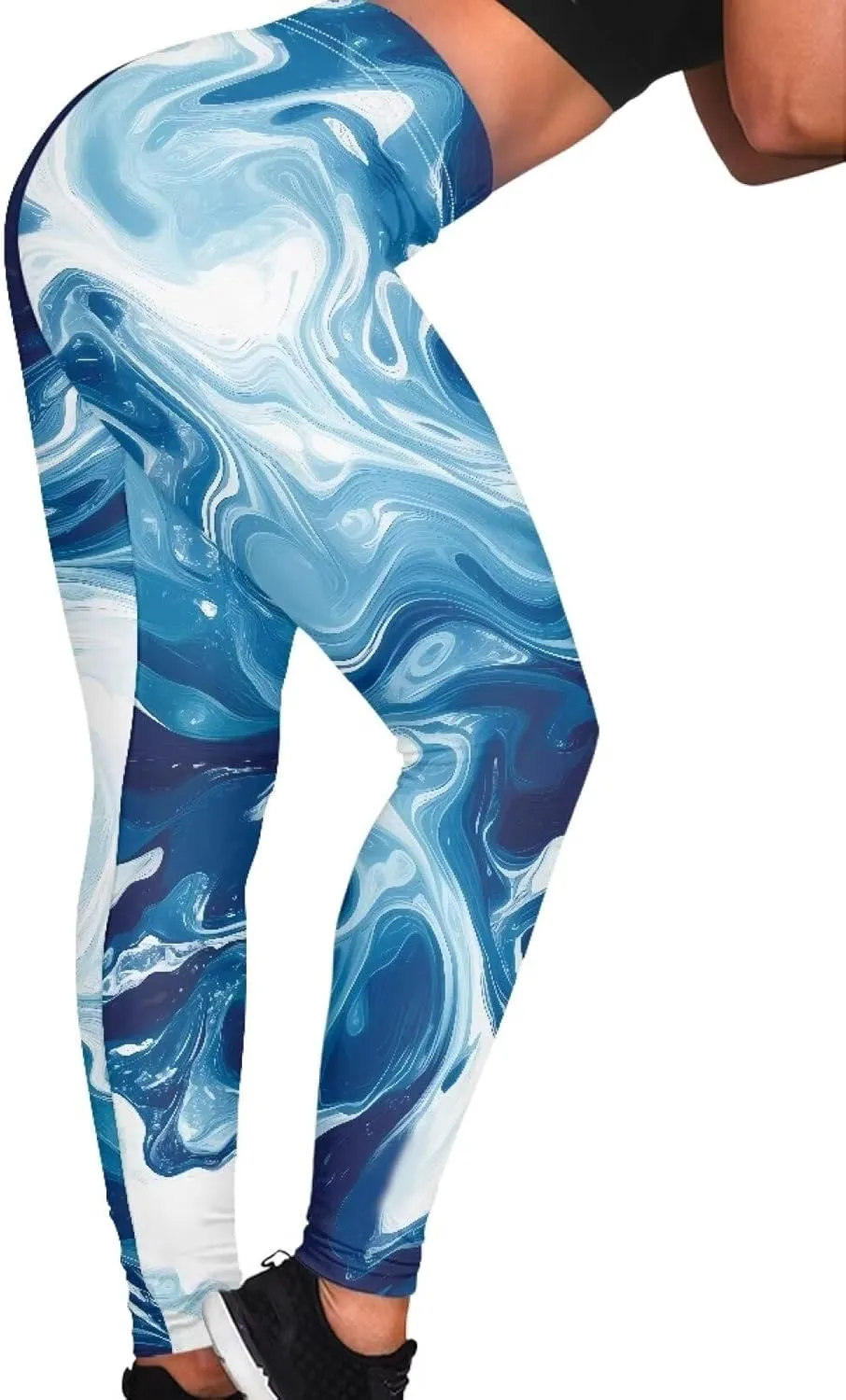Buybai Women Yoga Pants Stretch High Waist Leggings Fitness Gym Clothing Tummy Control Workout Running Pants Activewear