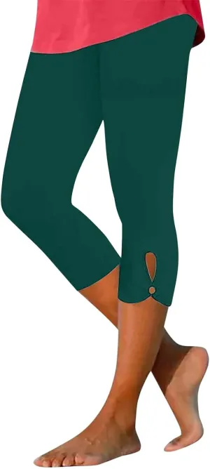 Capri Leggings for Women 2024 Women Capris Leggings Classic American Flag Print Yoga Running Pants Soft Tights Capri