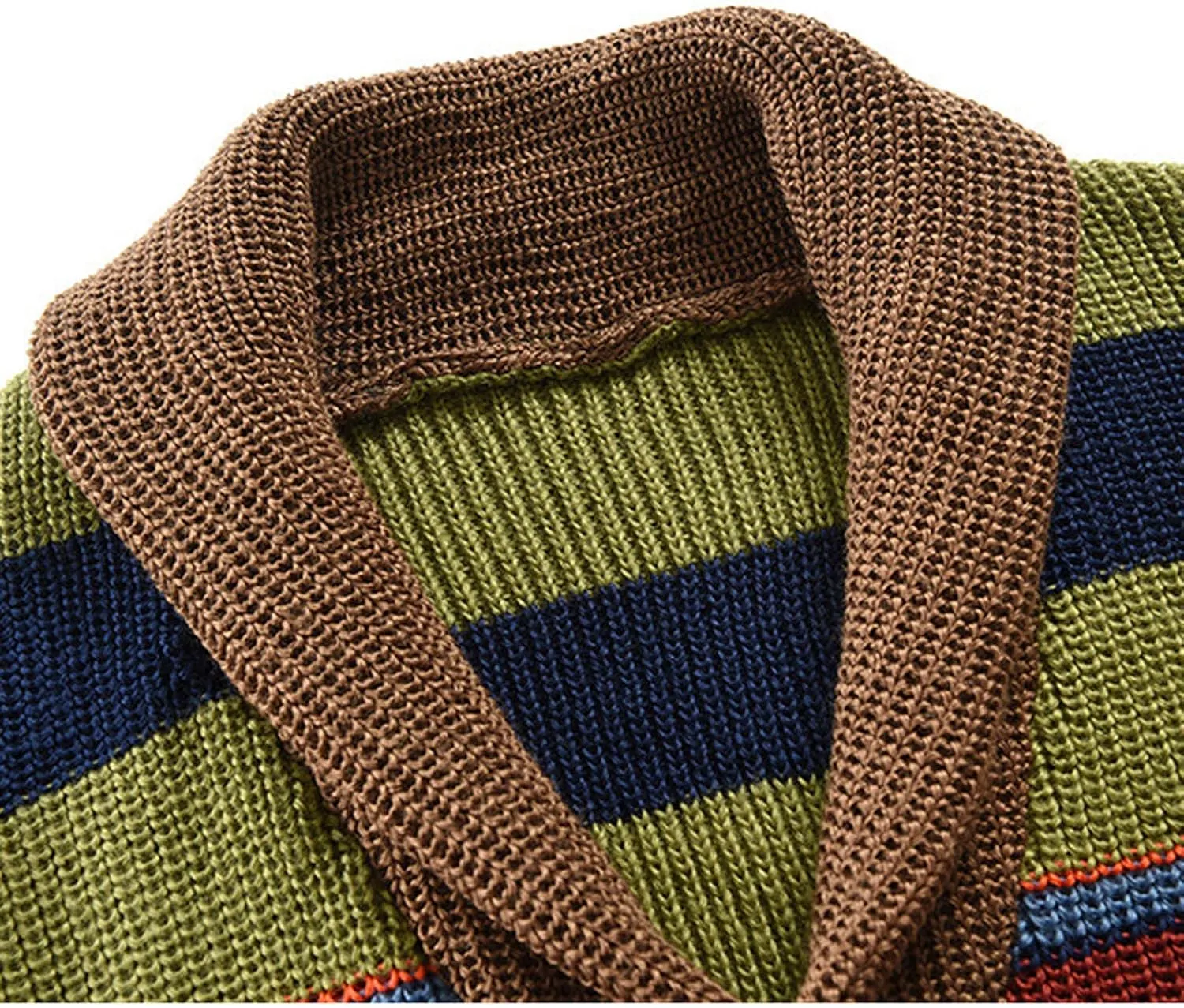 Cardigan Sweaters for Men Color Block Knit Sweater Button Down Open Front Cardigan Long Sleeve Sweaters Casual Outwear
