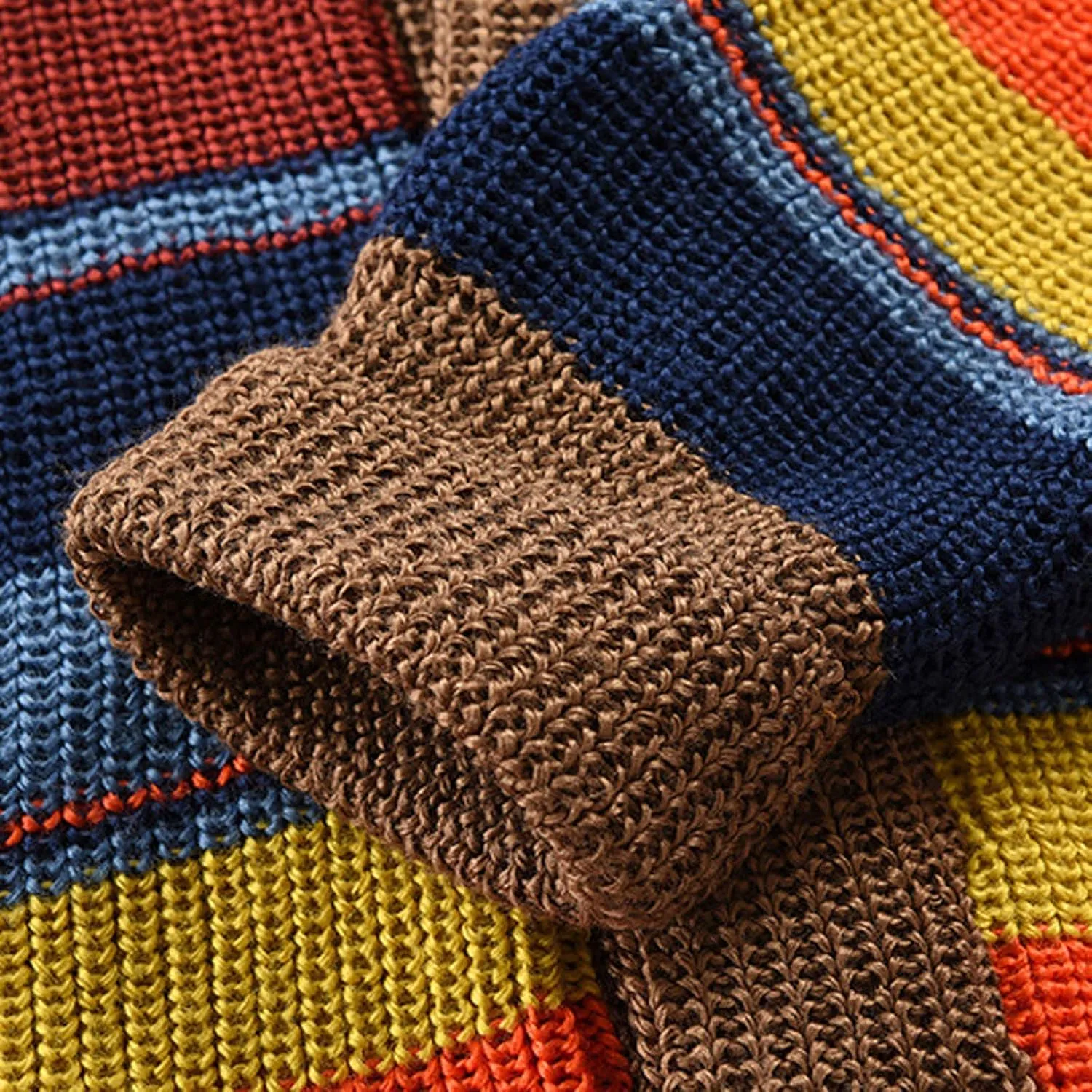Cardigan Sweaters for Men Color Block Knit Sweater Button Down Open Front Cardigan Long Sleeve Sweaters Casual Outwear