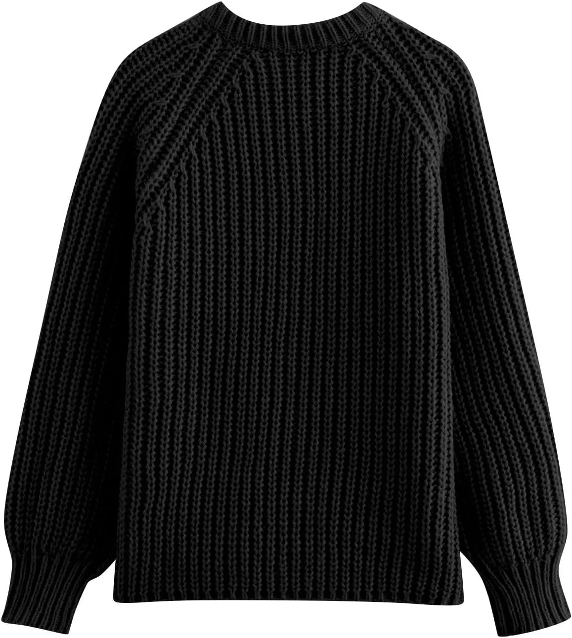 Cardigan Sweaters for Women Loose Fit Button Chunky Knit Sweater Fall Crew Neck Long Sleeve Open Front Cardigan