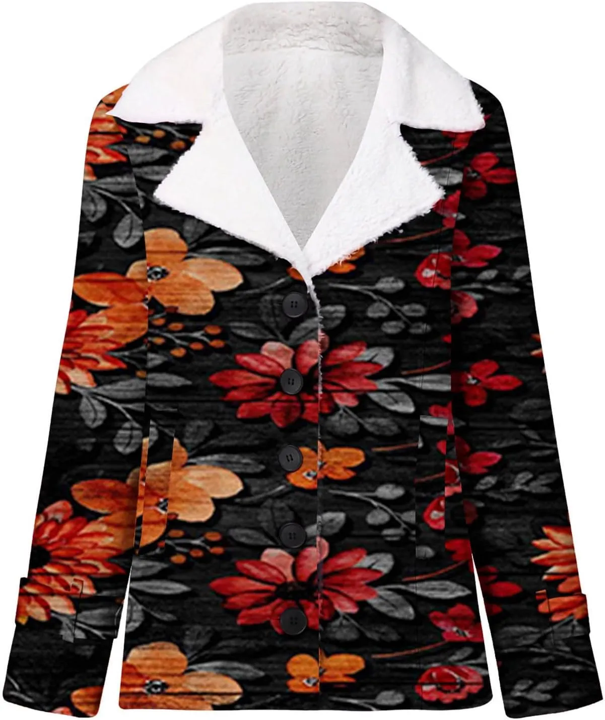 Ceboyel Women's Western Aztec Print Winter Coats Sherpa Lined Lapel Casual Jacket Fleece Cardigan Trendy 2023 Outwear Outfits