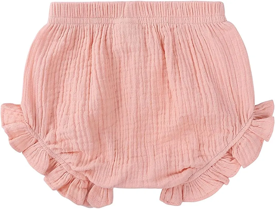 Century Star Baby Bloomers for Toddler Diaper Covers for Girls Ruffle Baby Shorts Infant Solid Underwear Newborn