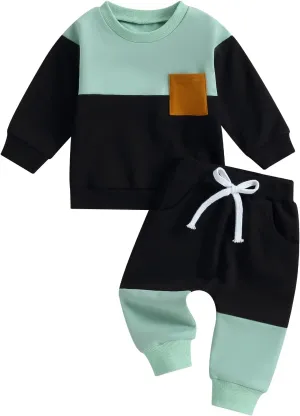 CIYCUIT Toddler Baby Boy Clothes Long Sleeve Sweatshirt Pants Set Fall Winter Outfits