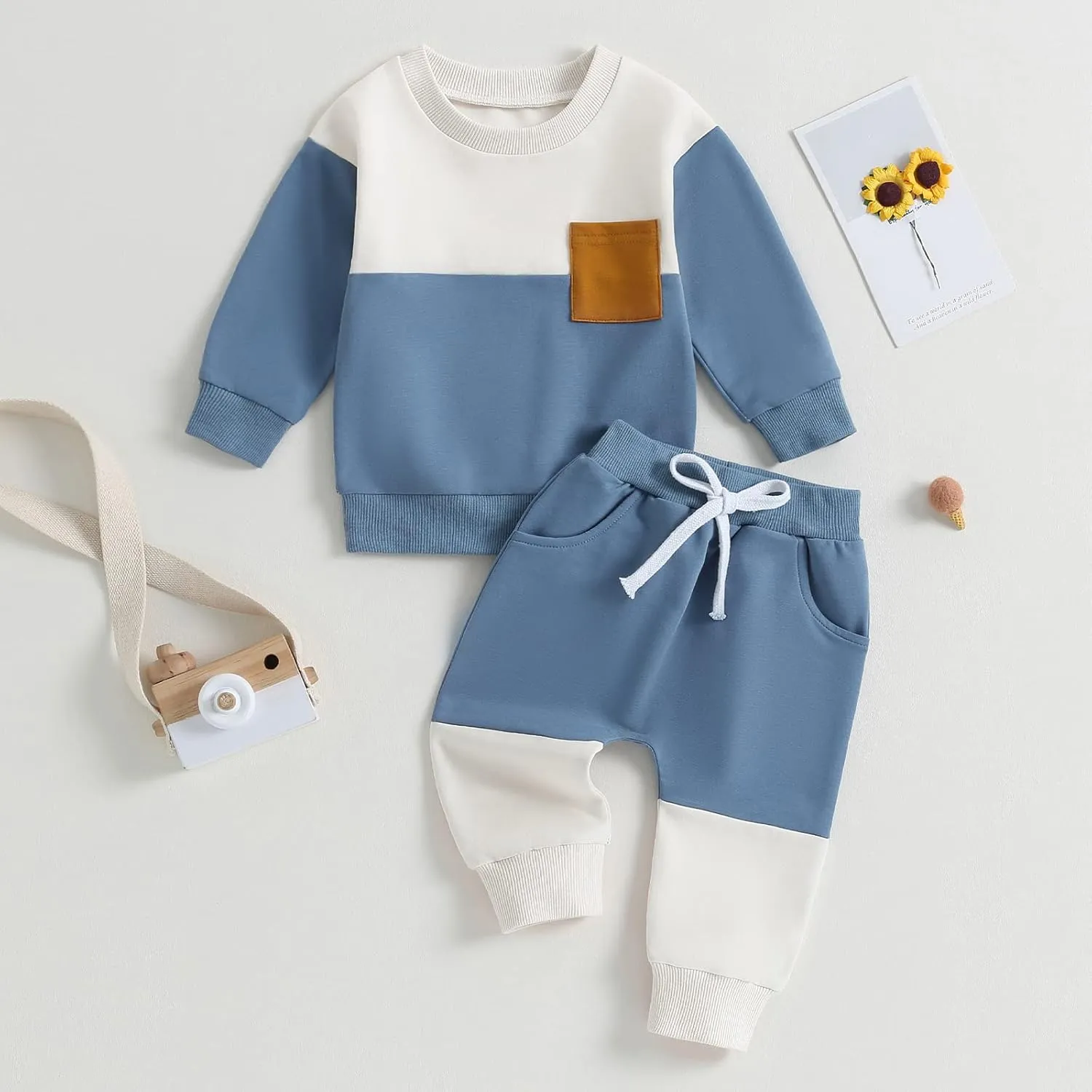 CIYCUIT Toddler Baby Boy Clothes Long Sleeve Sweatshirt Pants Set Fall Winter Outfits