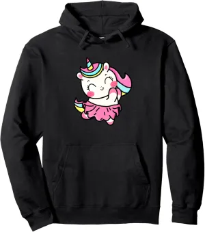 Cute Unicorn Ballerina Dancer Costume Kids Toddler Girls 5T Pullover Hoodie