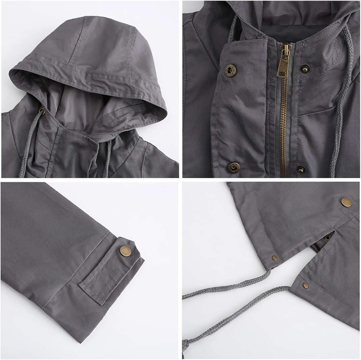 Dademeo Women's Hooded Rain Jacket Outdoor Lightweight Waterproof and Sunburn-Proof Softshell Raincoat for Hiking Travel