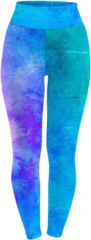 DASAYO Tie Dye Leggings for Women Fashion High Waist Tummy Control Full Length Yoga Pants Workout Fitness Activewear Leggings