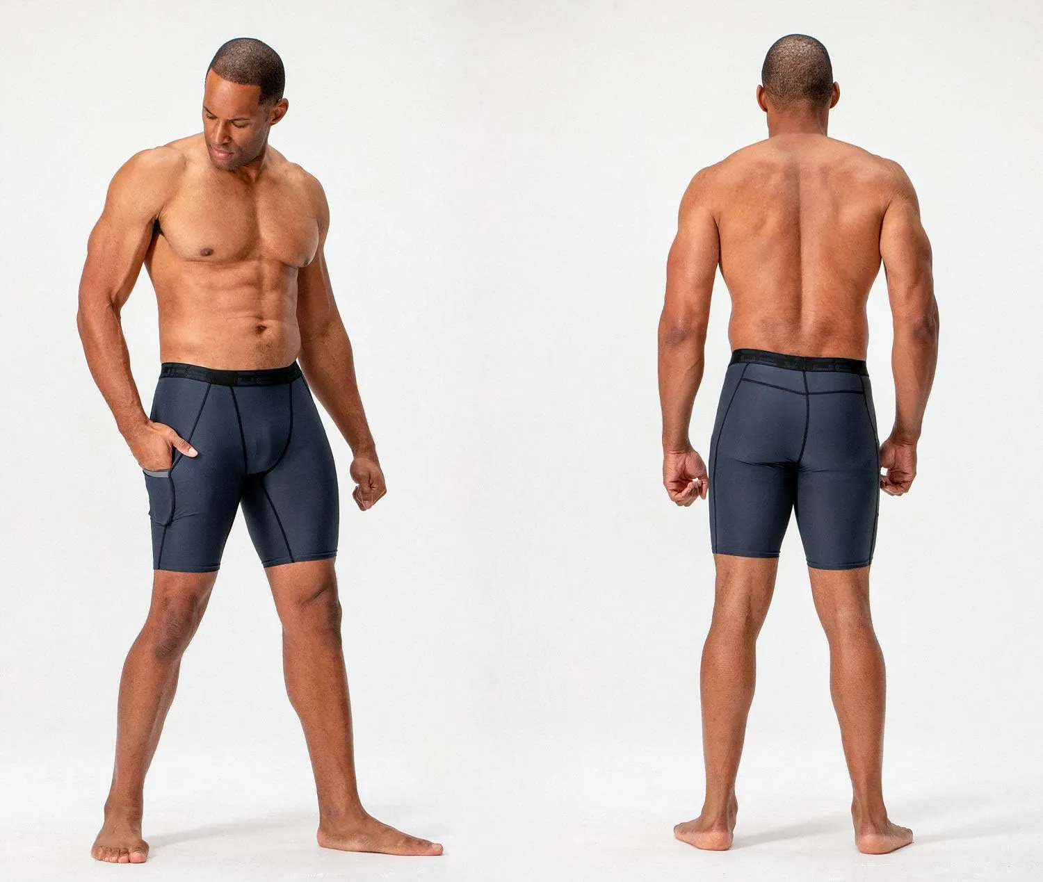 DEVOPS 3 or 5 Pack Compression Shorts Men Spandex Sport Shorts Athletic Workout Running Performance Baselayer Underwear