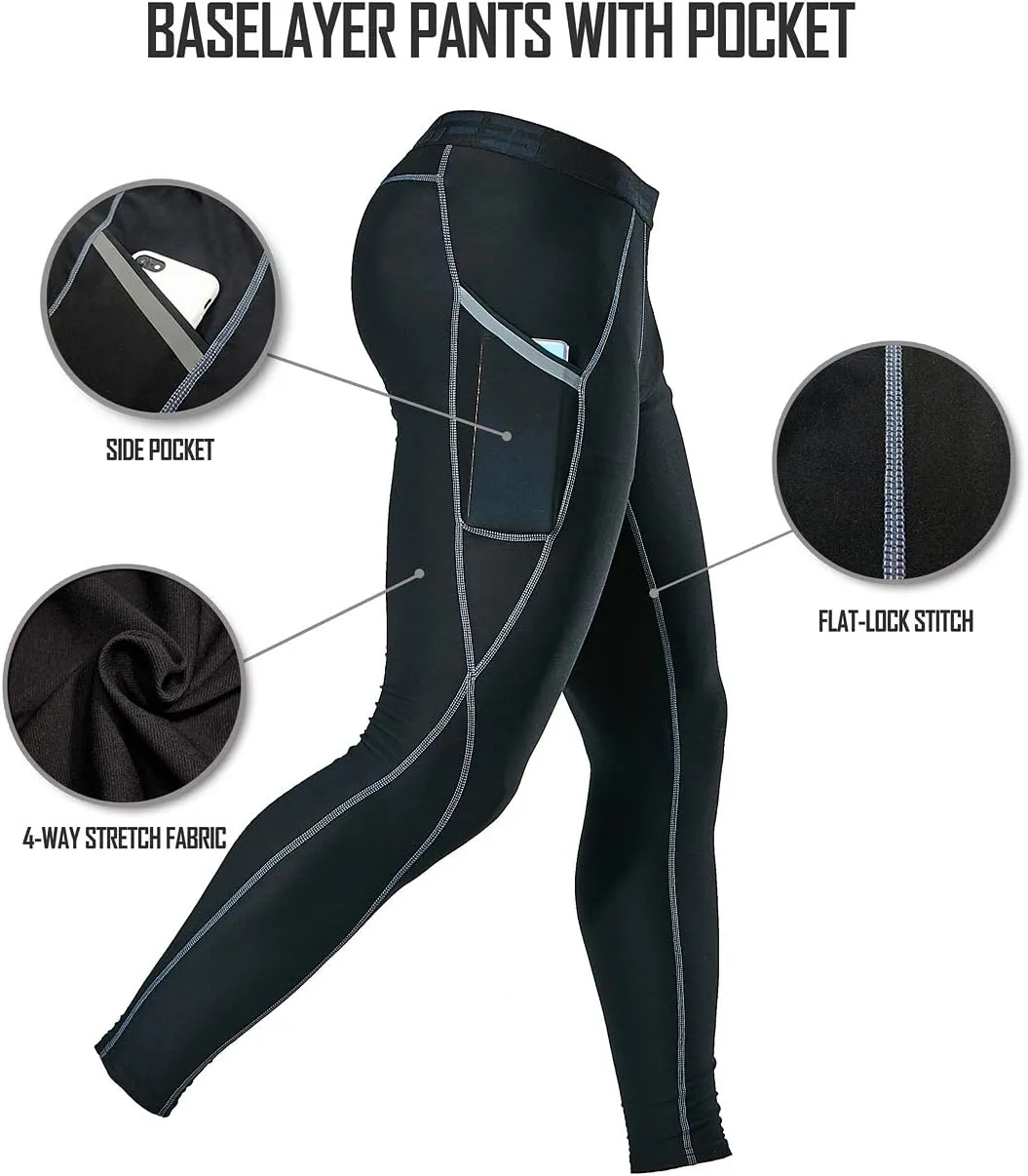 DEVOPS 3 or 5 Pack Compression Shorts Men Spandex Sport Shorts Athletic Workout Running Performance Baselayer Underwear