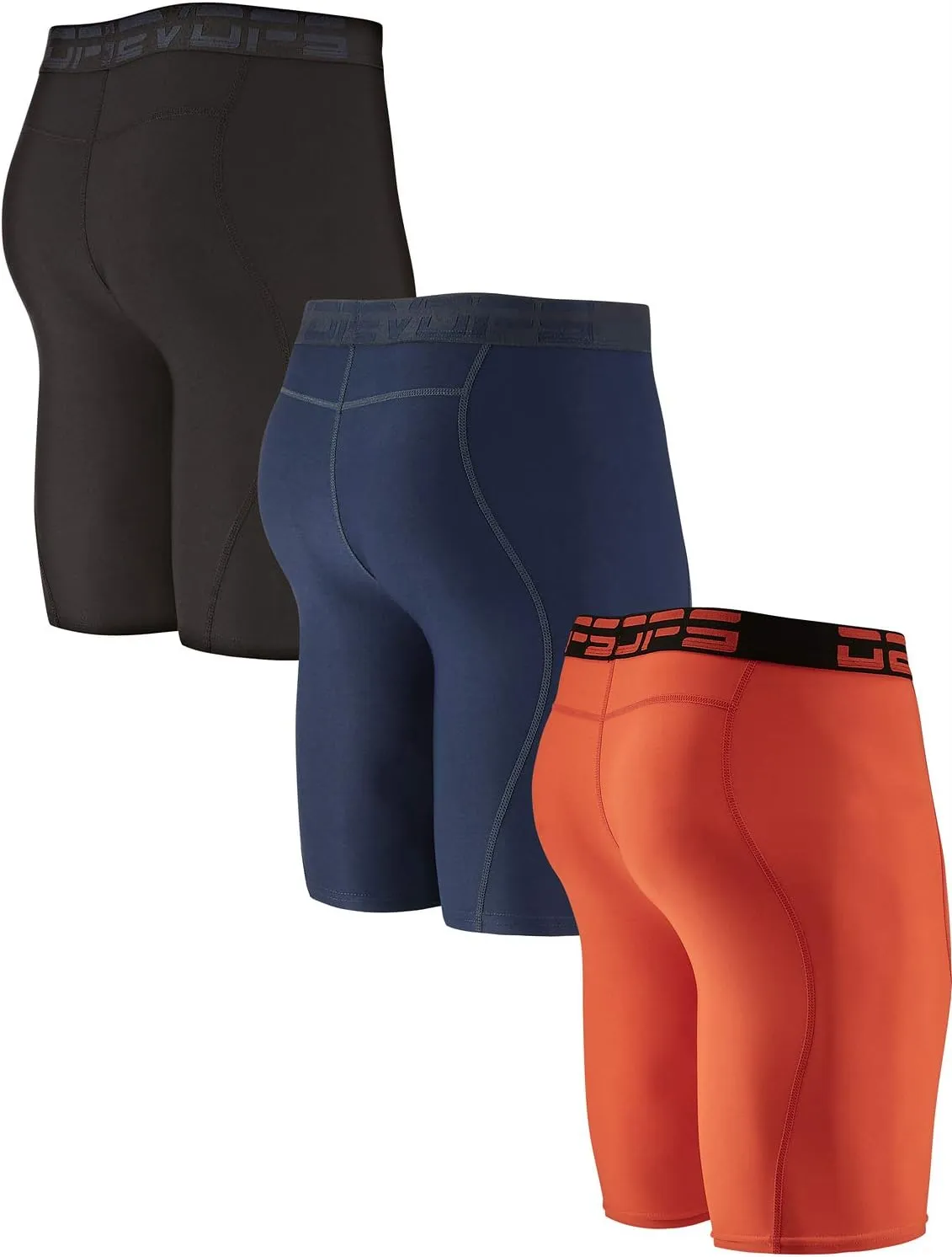 DEVOPS 3 or 5 Pack Compression Shorts Men Spandex Sport Shorts Athletic Workout Running Performance Baselayer Underwear