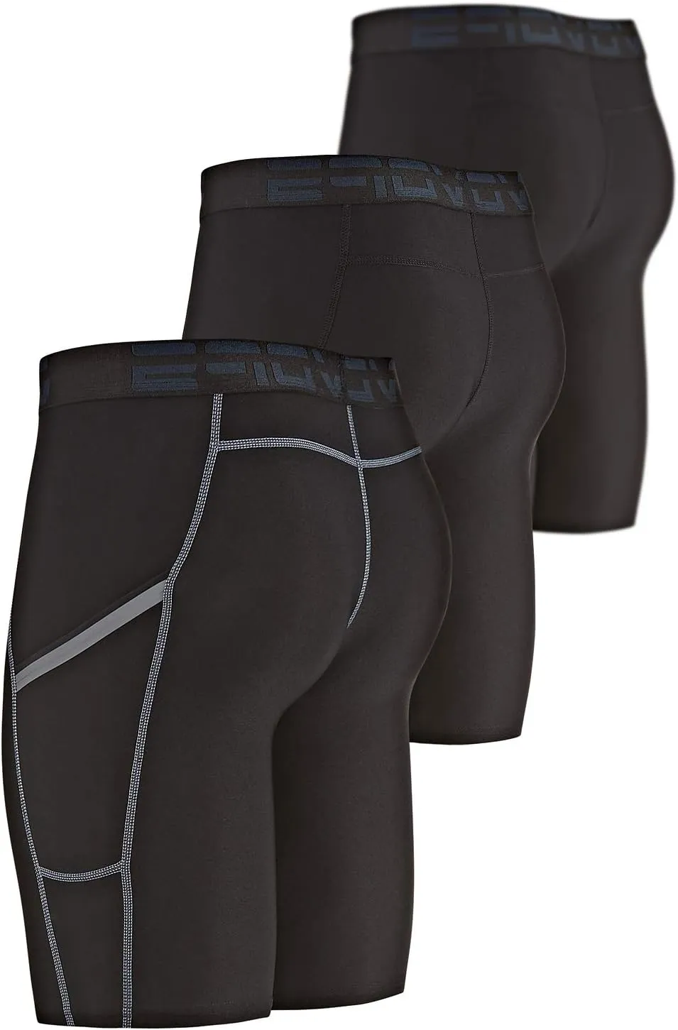 DEVOPS 3 or 5 Pack Compression Shorts Men Spandex Sport Shorts Athletic Workout Running Performance Baselayer Underwear