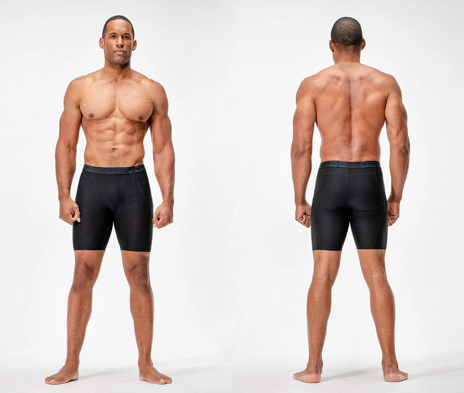 DEVOPS 3 or 5 Pack Compression Shorts Men Spandex Sport Shorts Athletic Workout Running Performance Baselayer Underwear