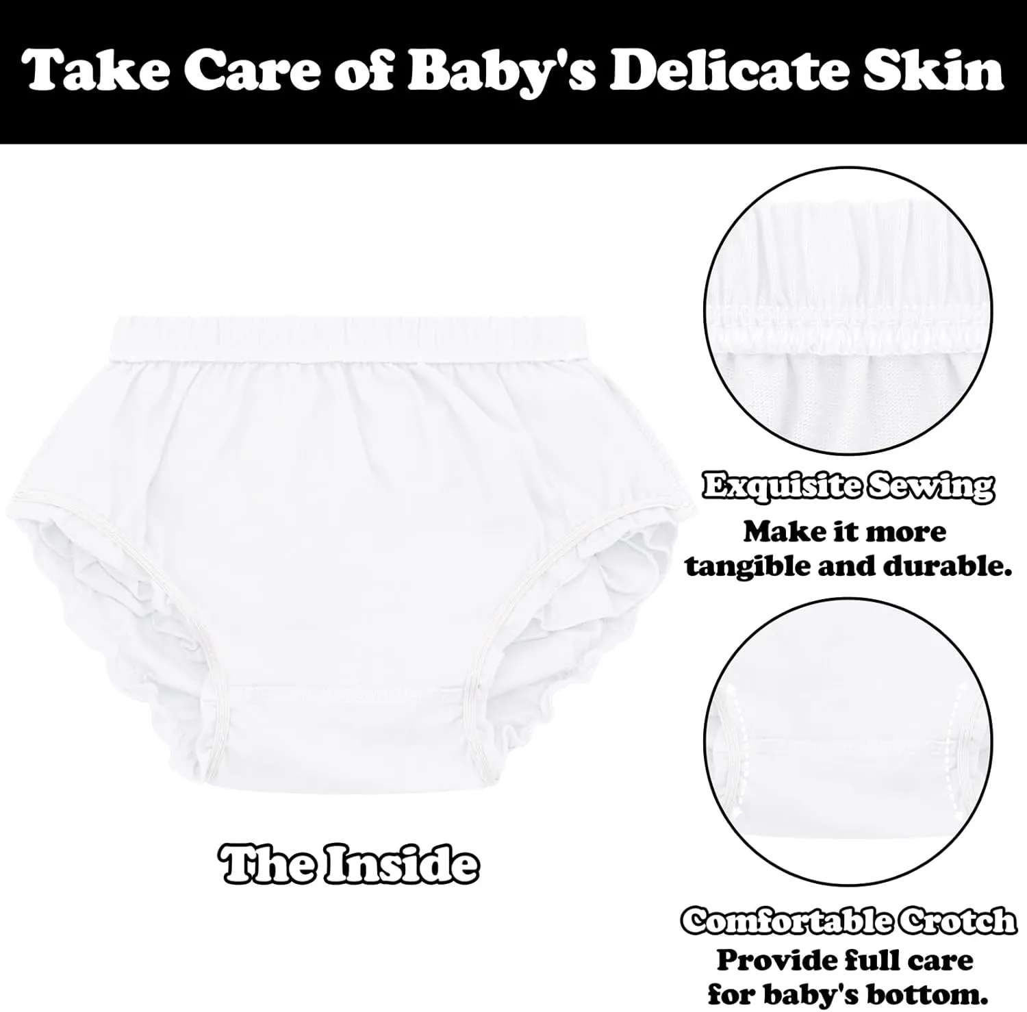 Diaper Covers for Girls Baby Bloomers Cotton Ruffle Bloomers for Toddler Girls Newborn Infant Shorts Baby Underwear