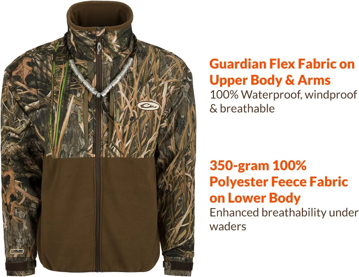 Drake Waterfowl Men MST G-Flex Eqwader Full Zip Jacket