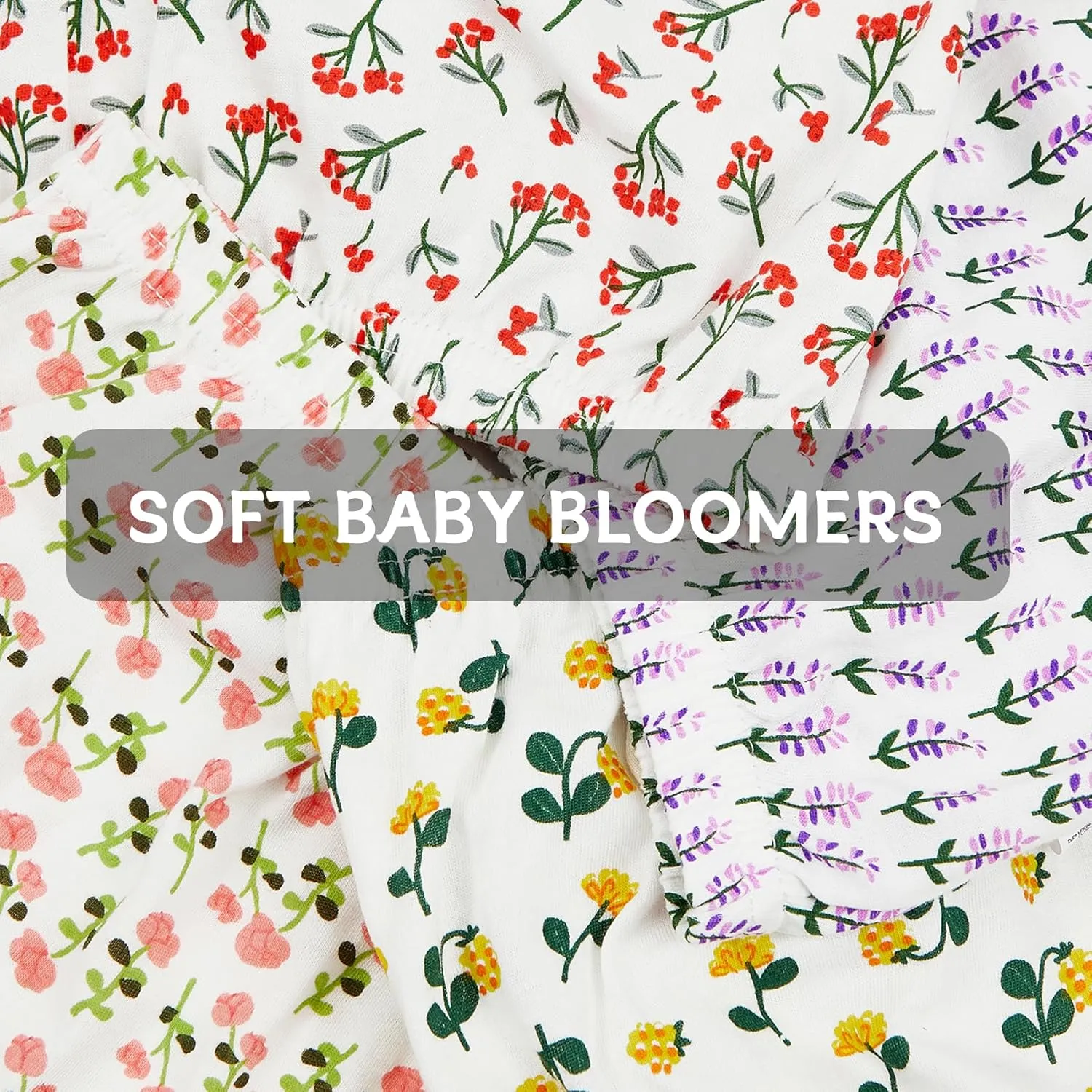 Durio 4Pcs Diaper Covers for Girls Baby Bloomers for Toddler Girls Ruffle Cute Cotton Baby Girl Shorts Toddler Girl Bloomers