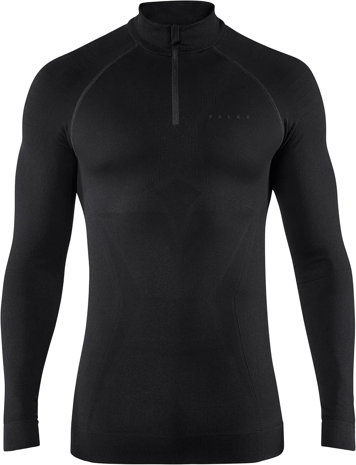 FALKE Men's Maximum Warm Zip Base Layer Top, 1 Piece