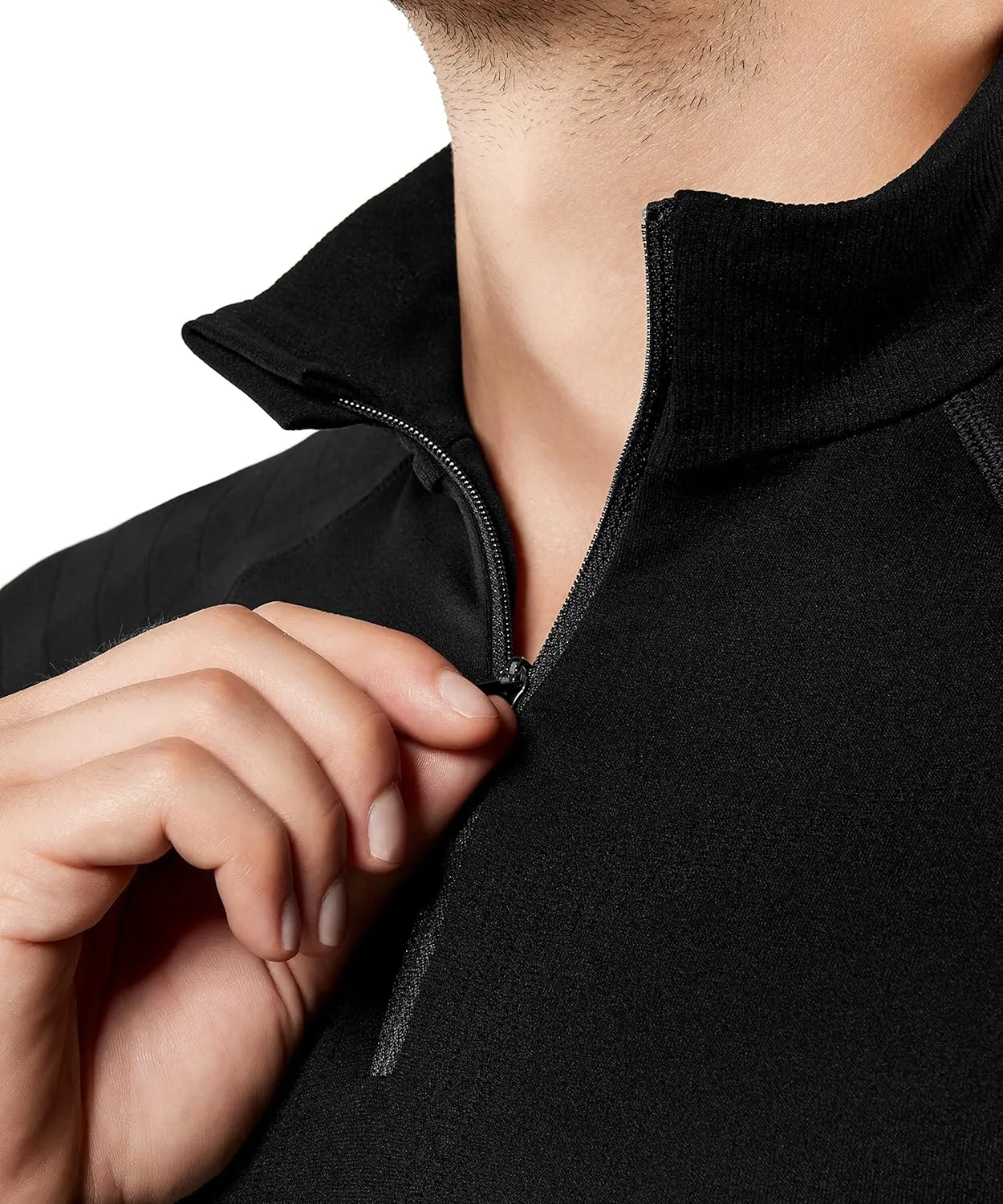 FALKE Men's Maximum Warm Zip Base Layer Top, 1 Piece