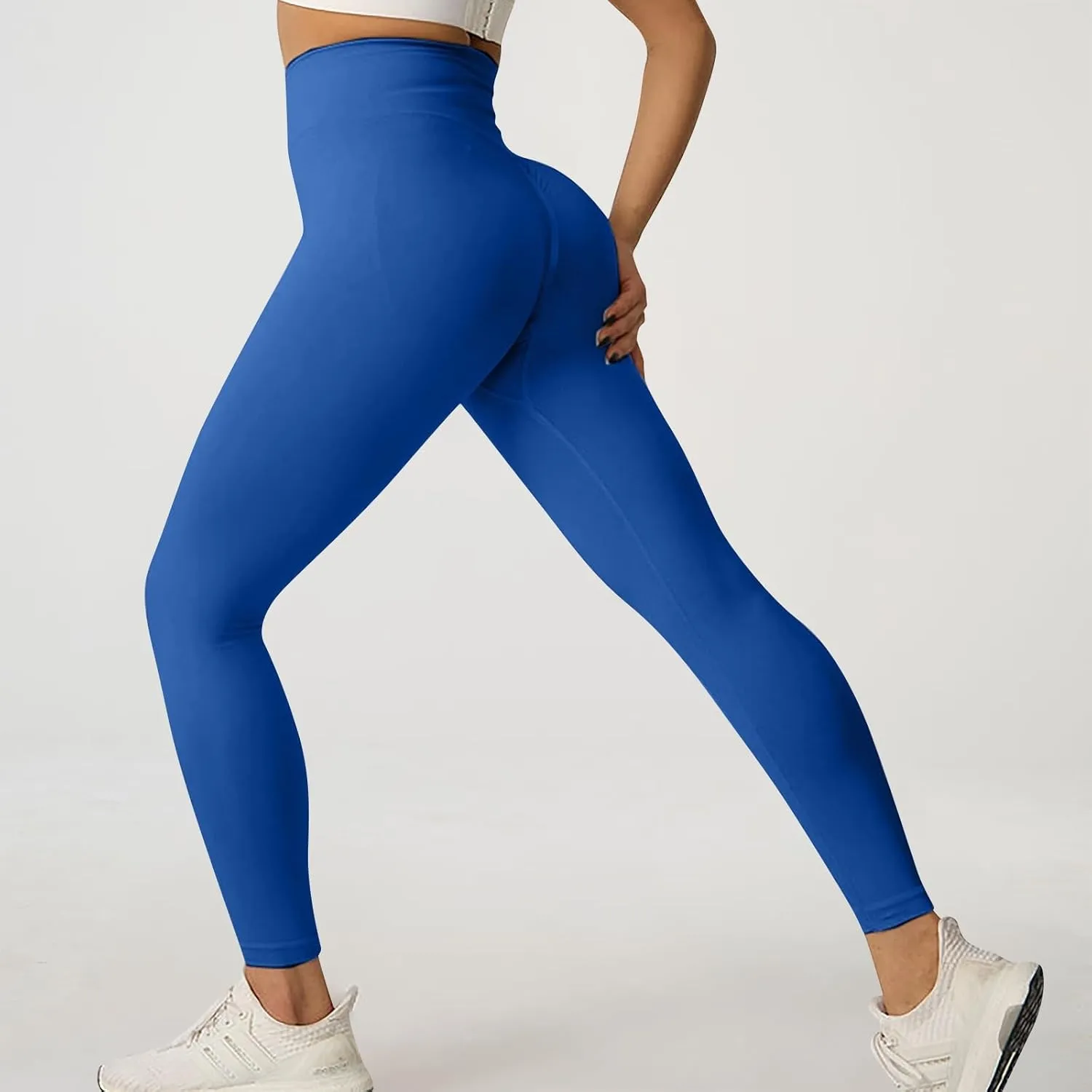 fanmpghleoo Butt Scrunch Leggings for Women Tummy Control High Waisted Yoga Pants Butt Lifting Gym Athletic Workout Leggings
