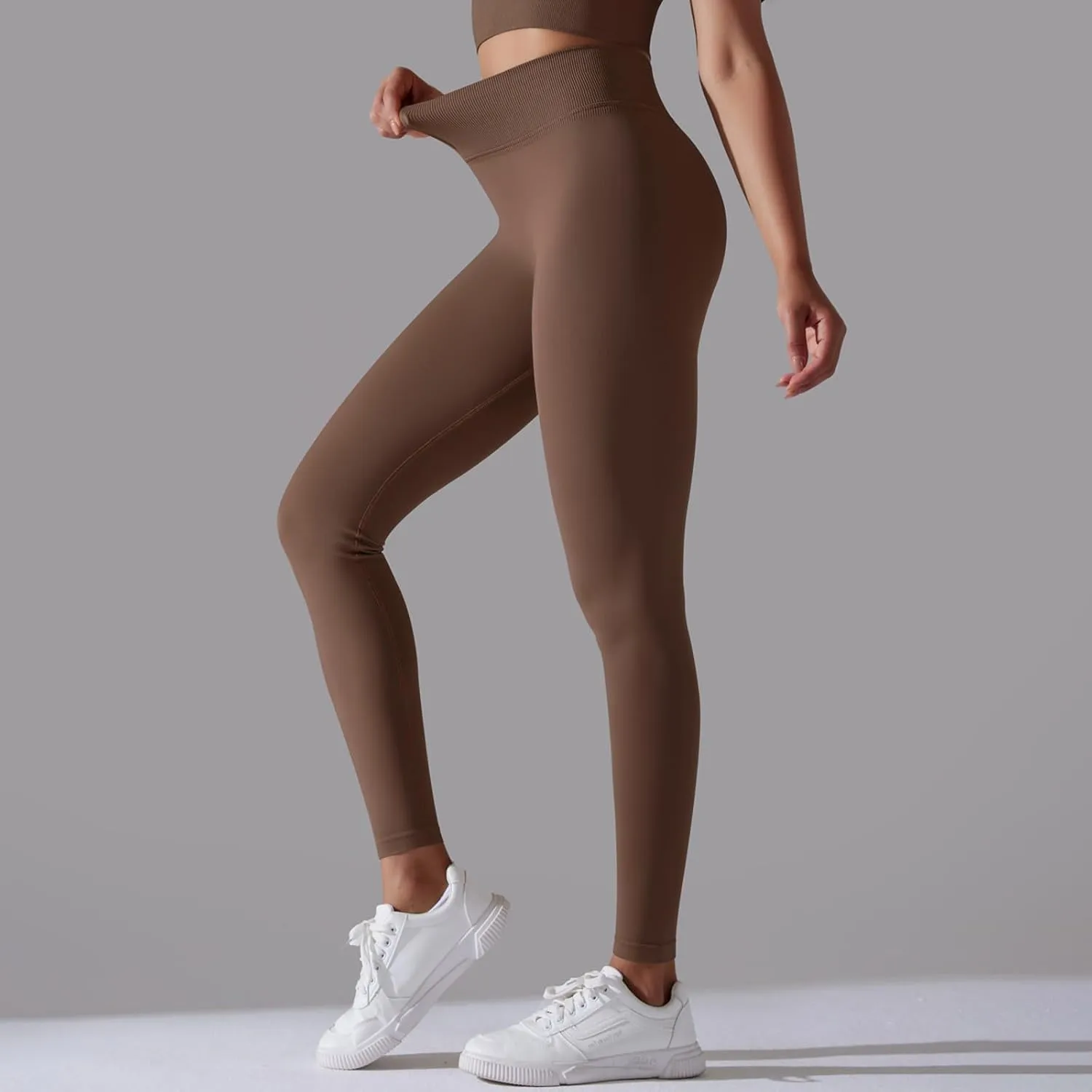 FZVYD High Waisted Leggings for Women Full Length Capri Soft Yoga Pants for Workout Athletic High Waist Tummy Control Tights