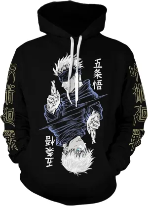 Gojo Satoru Hoodie Costume Cosplay Sweatshirt Sweater Hooded Pullover