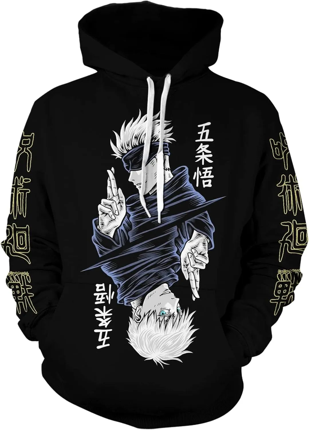Gojo Satoru Hoodie Costume Cosplay Sweatshirt Sweater Hooded Pullover