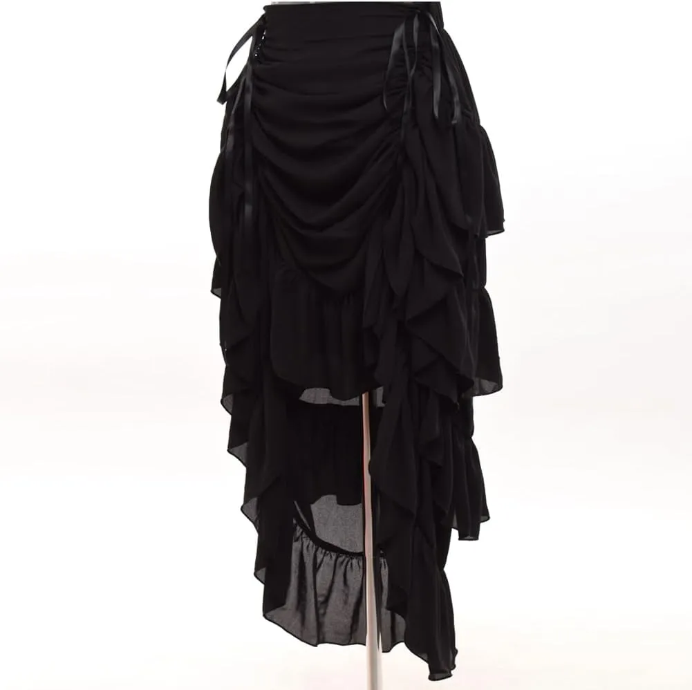 GRACEART Women's Victorian Steampunk Skirt Pirate Costume Burlesque