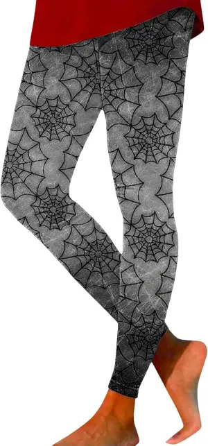 Halloween Graphic Skinny Leggings Women Soft Halloween Print Collection High Halloween Yoga Fitness Running Plus
