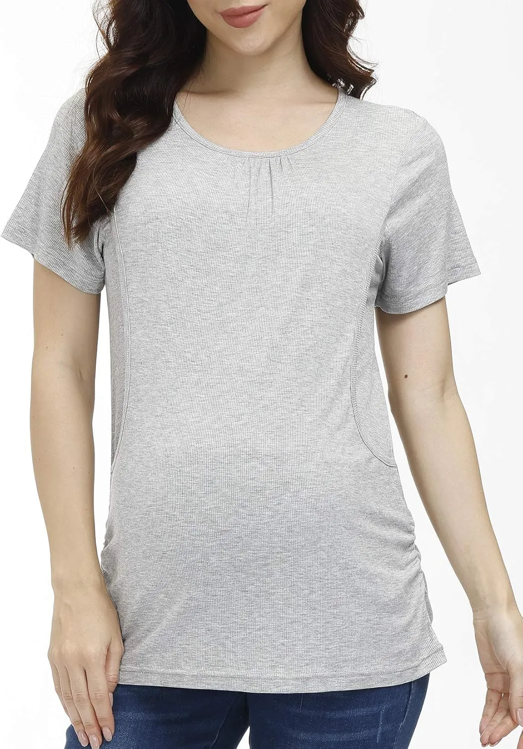 HOFISH Women's Sleeveless Nursing Maternity Tank Top Cami For Easy Breastfeeding Tank Top Tee Shirt Maternity Clothes