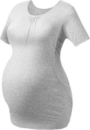 HOFISH Women's Sleeveless Nursing Maternity Tank Top Cami For Easy Breastfeeding Tank Top Tee Shirt Maternity Clothes