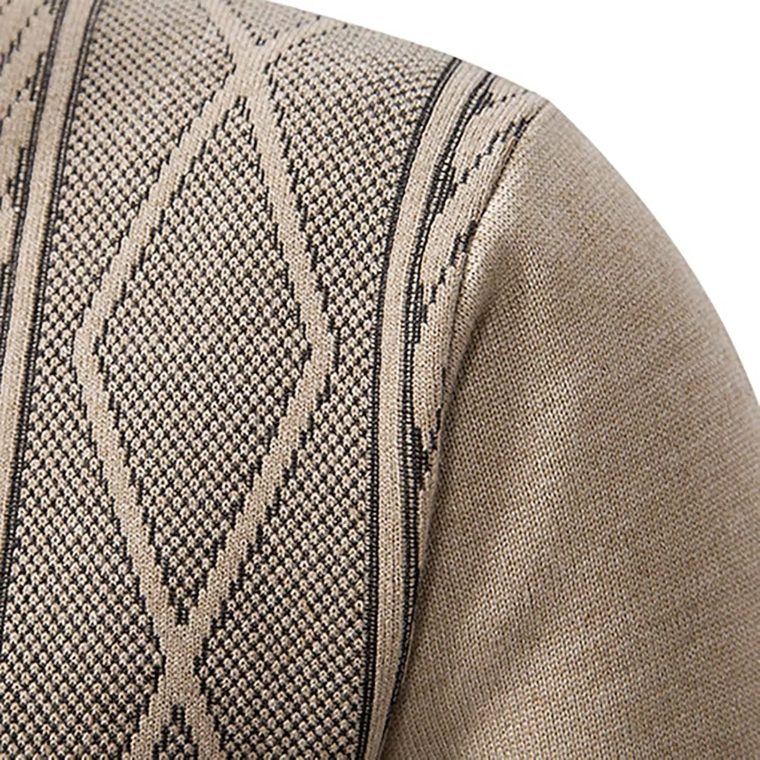 Jacket for Men's 2024 Trendy Ribbed Knit Cardigan Sweater Full Zipper Stand Collar Long Sleeves Soft Knitwear Tops