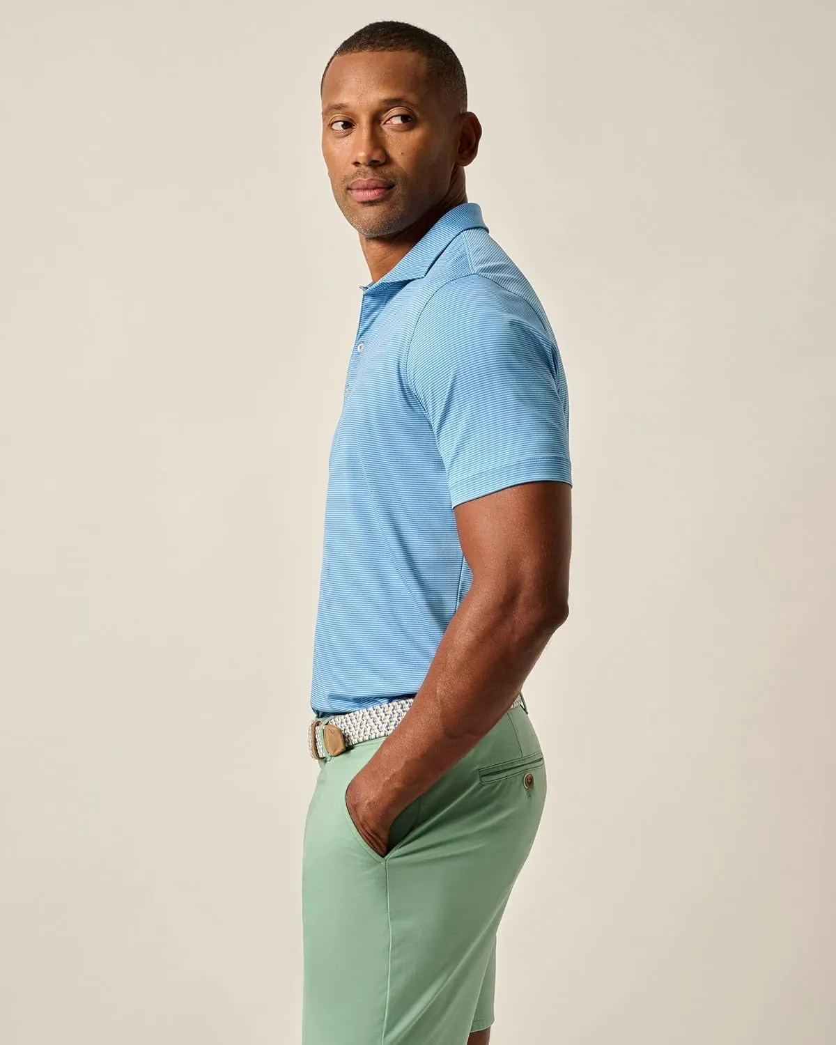 johnnie-O Performance Jersey Polo - Lyndonn Stripe