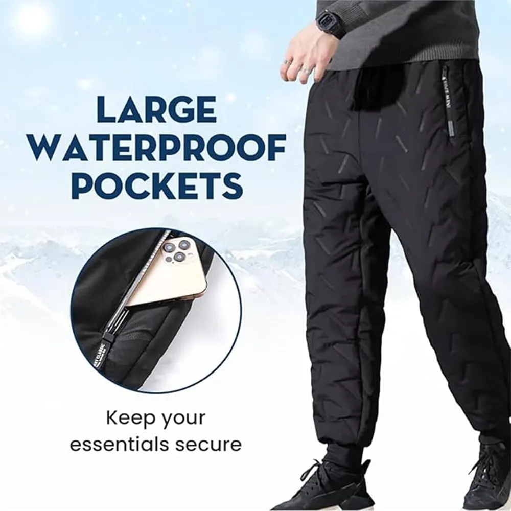 Julidostore Fleece Lined Pants, FleeceActive Waterproof Windproof Straight Jogger Pants, Winter Outdoor Wear for Women