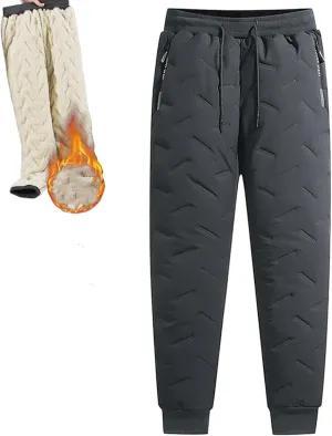 Julidostore Fleece Lined Pants, FleeceActive Waterproof Windproof Straight Jogger Pants, Winter Outdoor Wear for Women