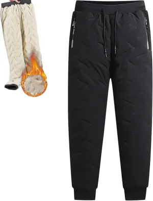 Julidostore Fleece Lined Pants, FleeceActive Waterproof Windproof Straight Jogger Pants, Winter Outdoor Wear for Women