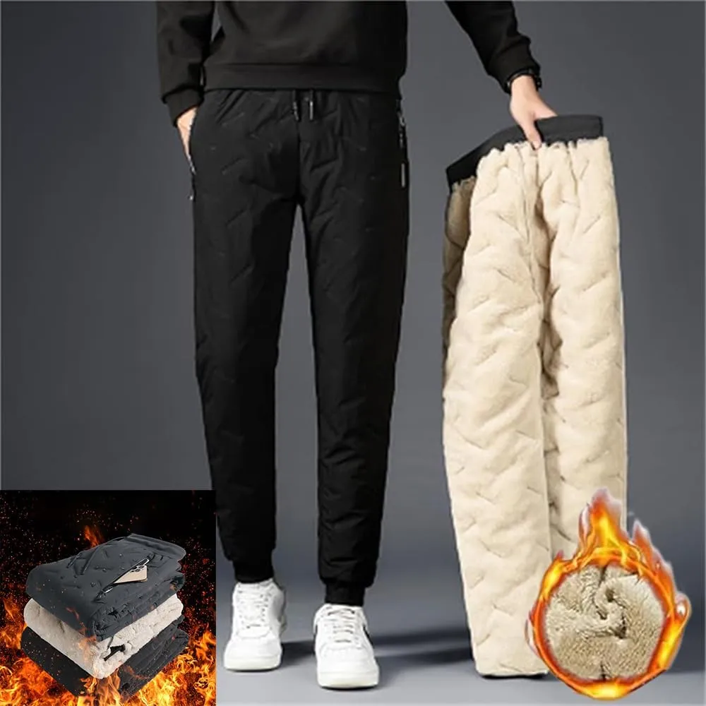 Julidostore Fleece Lined Pants, FleeceActive Waterproof Windproof Straight Jogger Pants, Winter Outdoor Wear for Women