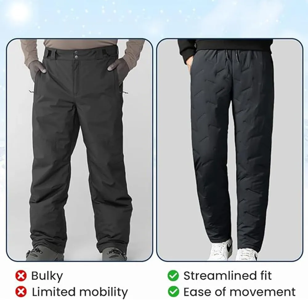 Julidostore Fleece Lined Pants, FleeceActive Waterproof Windproof Straight Jogger Pants, Winter Outdoor Wear for Women