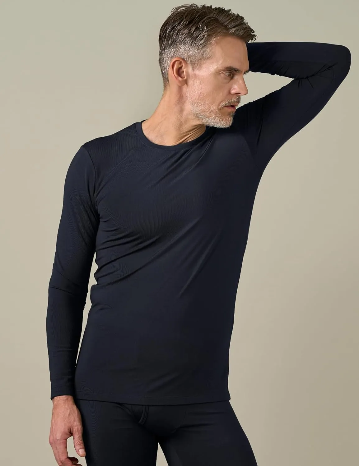 LAPASA Men's Thermal Underwear Top Crewneck Long Sleeve Shirt Base Layer Lightweight Midweight Heavyweight Winter M09/M26/M55