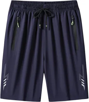 Lastesso Mens Athletic Shorts Quick Dry Lightweight Summer Shorts Cozy Training Running Jogger Activewear with Zipper Pockets