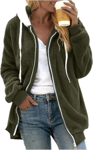LCMTWX Women 2023 Fall Winter Fleece Jackets Fleece Sleeve Plus Size Women Women's Coat Womens Winter Coat Fall Jackets for
